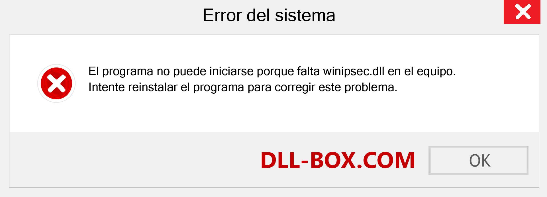 ¿Falta el archivo winipsec.dll ?. Descargar para Windows 7, 8, 10 - Corregir winipsec dll Missing Error en Windows, fotos, imágenes