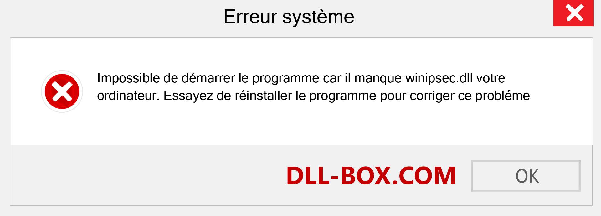 Le fichier winipsec.dll est manquant ?. Télécharger pour Windows 7, 8, 10 - Correction de l'erreur manquante winipsec dll sur Windows, photos, images